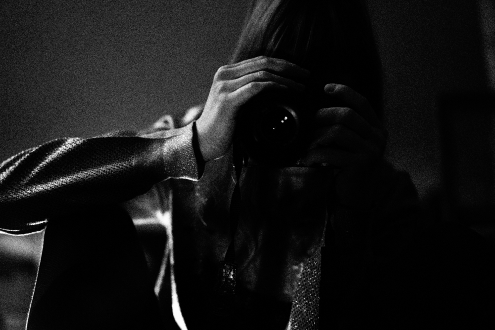 Photography black and white selfie for blog about success