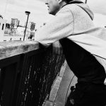 Begin Man in black and white Capture the 50:50 your story