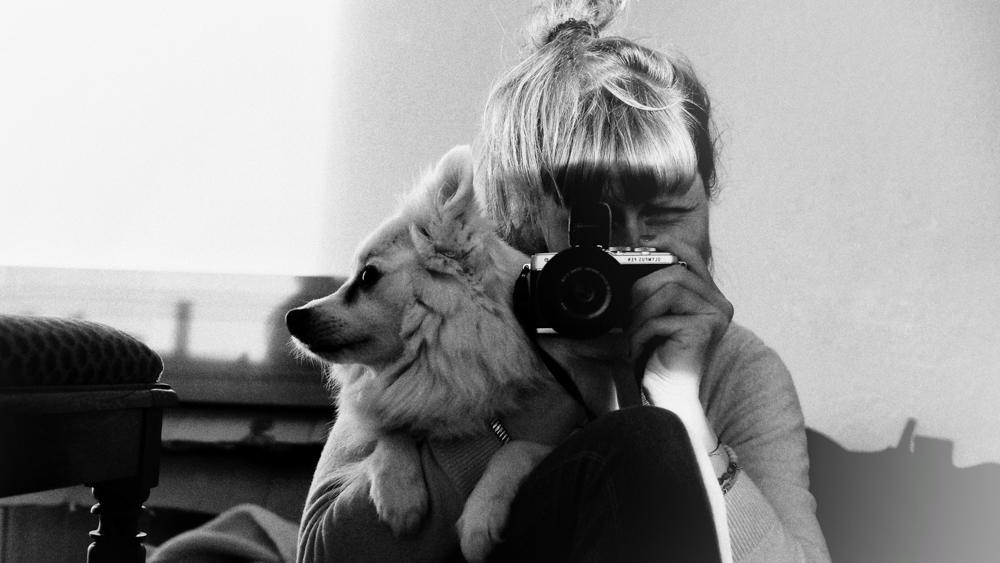 creativity selfie with dog