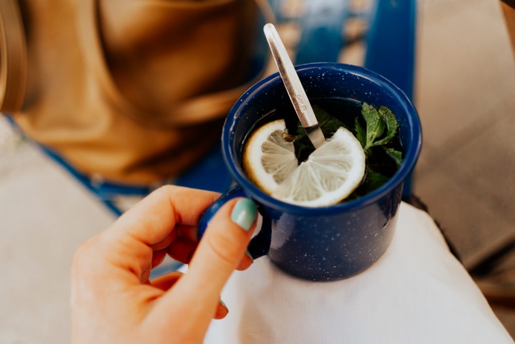autumn cup of mint tea by Nadine Wilmanns photography