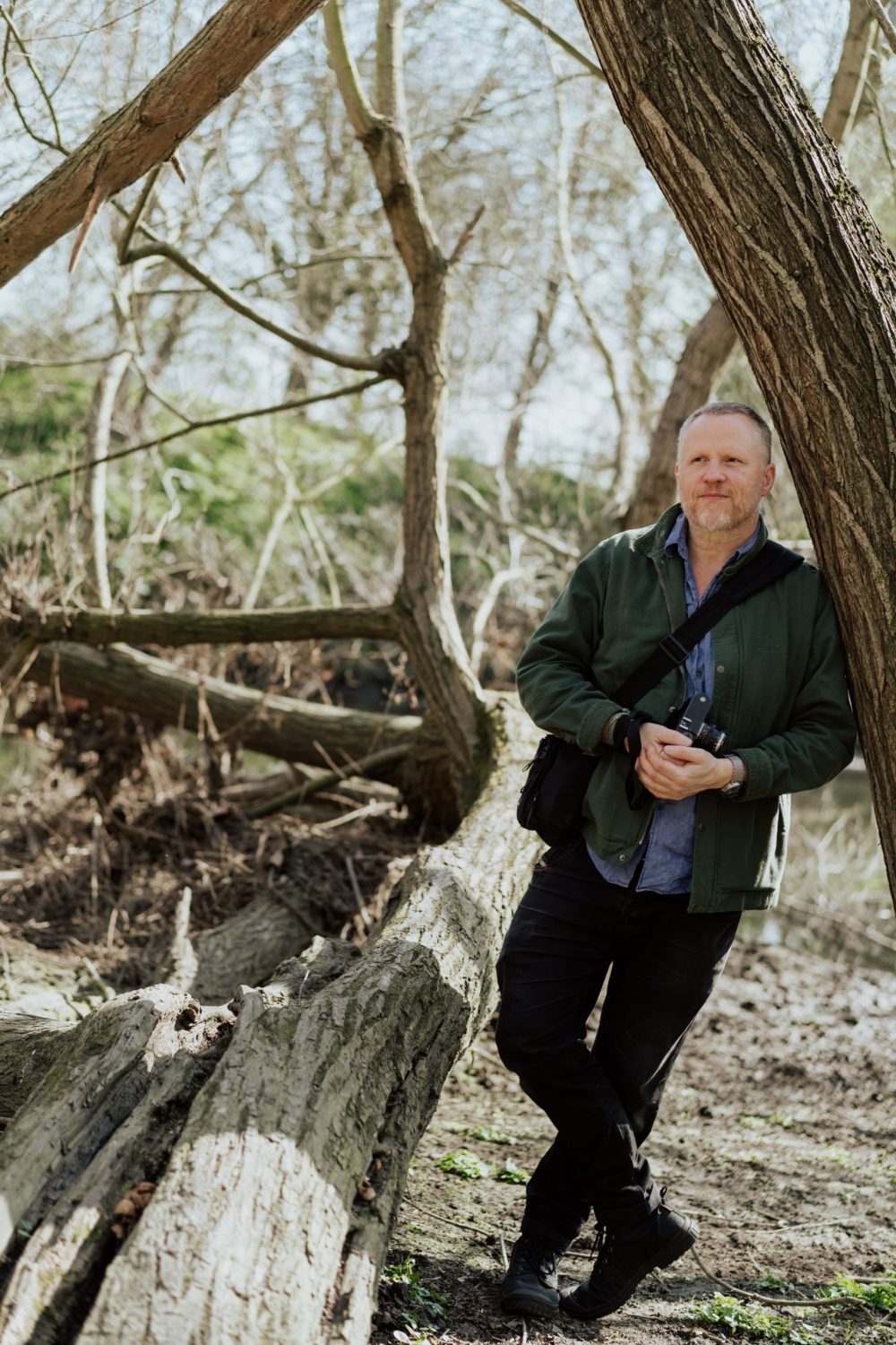 paul fuller with camera in hackney marshes