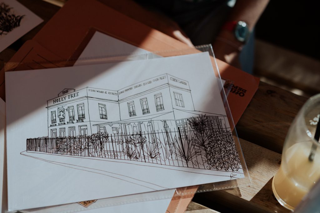 drawing of East London artist Ellie