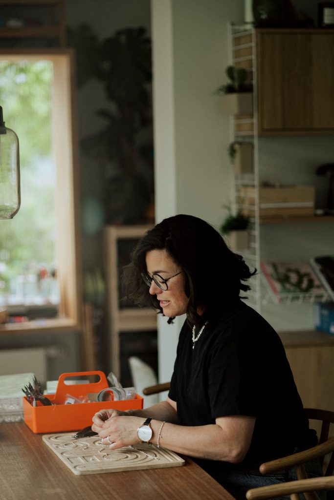 lifestyle photo of a jewellery designer at work