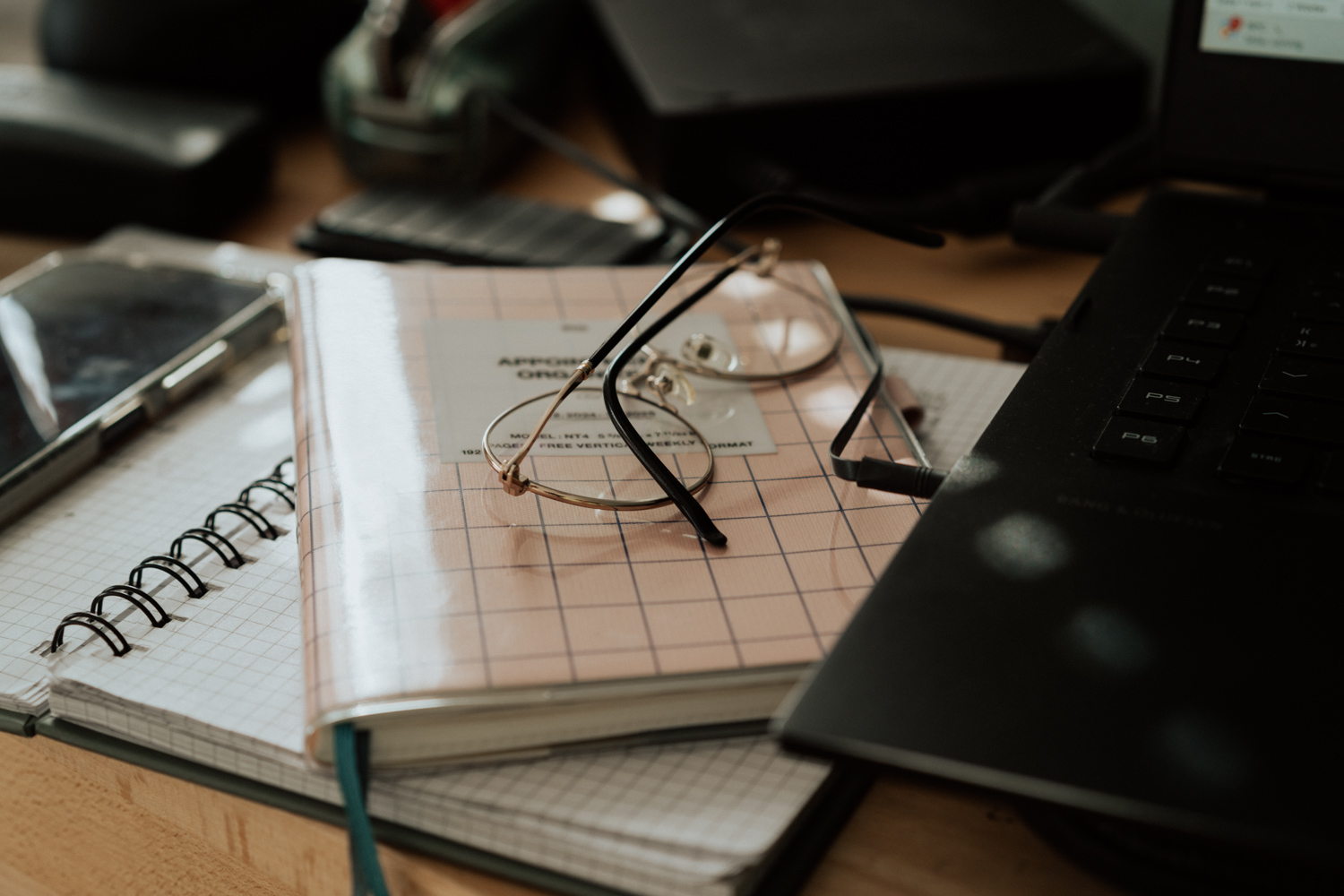 text about eternity with books and glasses on desk