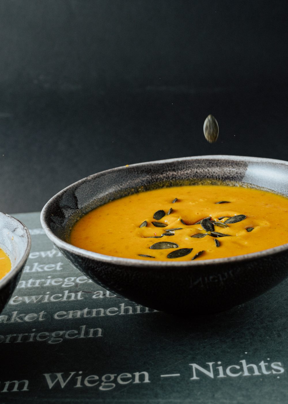 food photography of soup