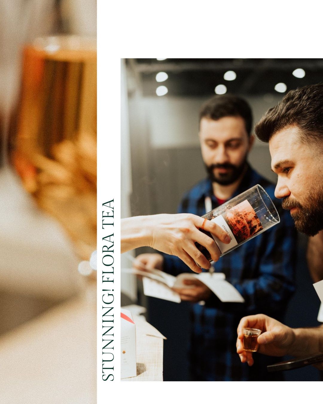 man smelling tea at the Hospitality Week at Excel London