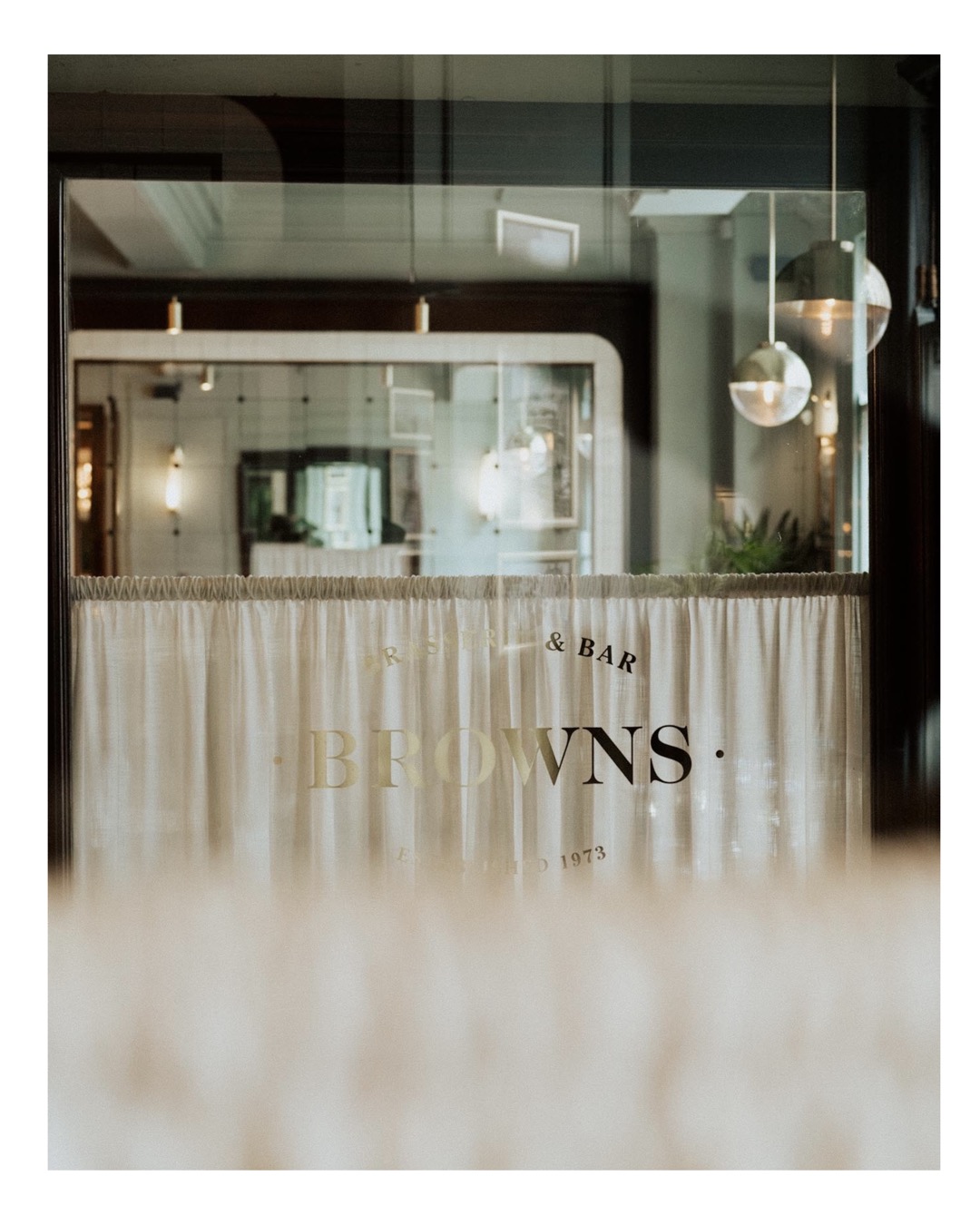 Branding of the Restaurant Browns Covent Garden London