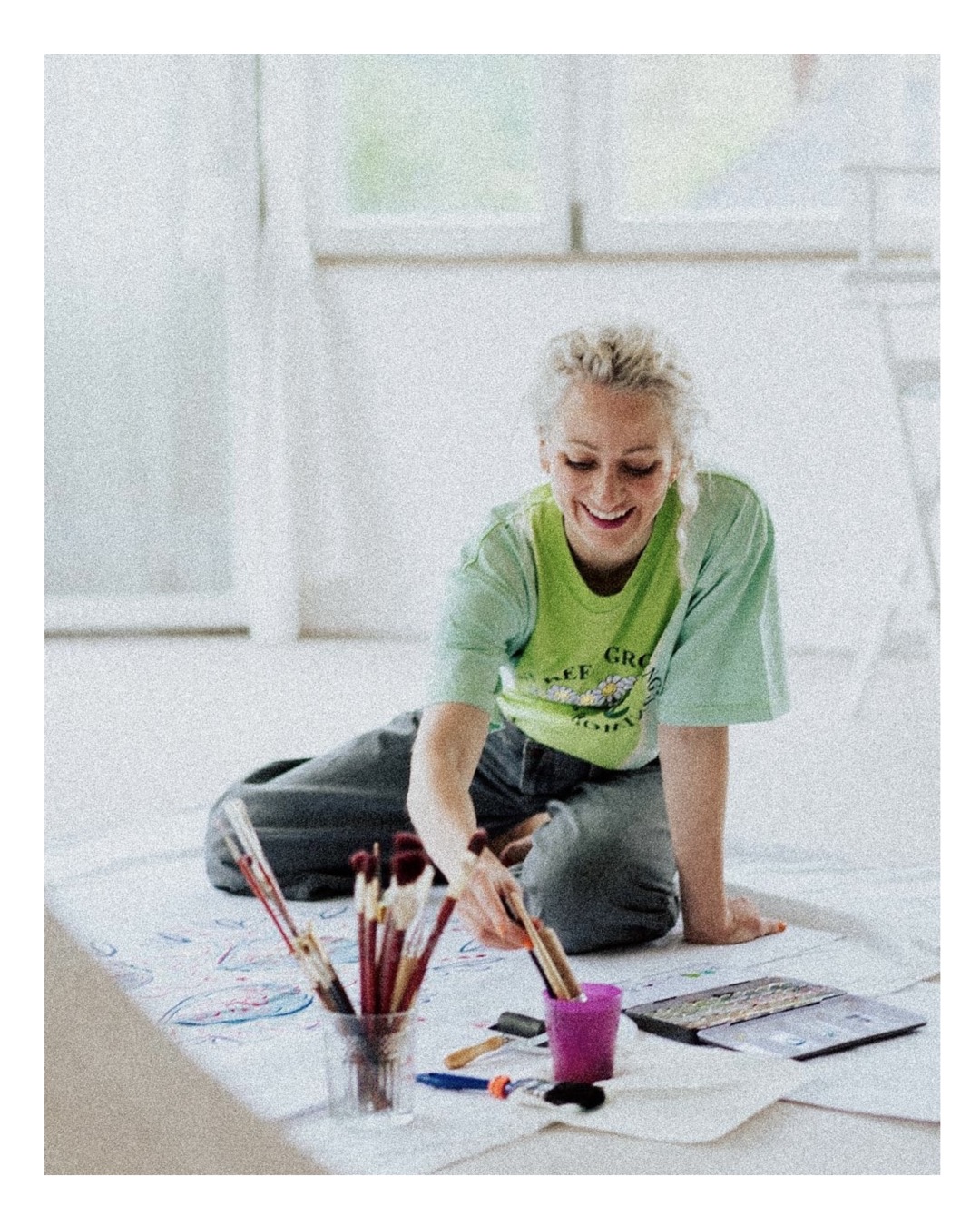 Artist painting