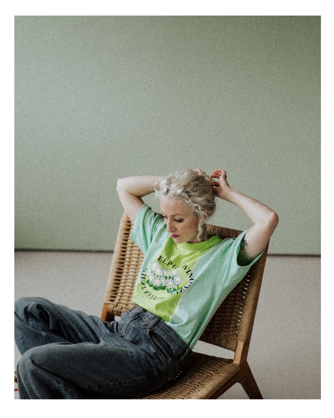 Artist relaxing