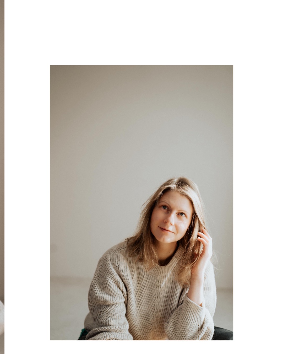 woman looking up