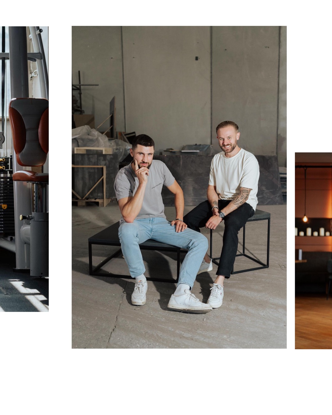 Environmental Portrait of Julian Schnizler and Michael Trost in the concrete factory Trost in Dettingen captured by Lifestyle Photographer Nadine Wilmanns