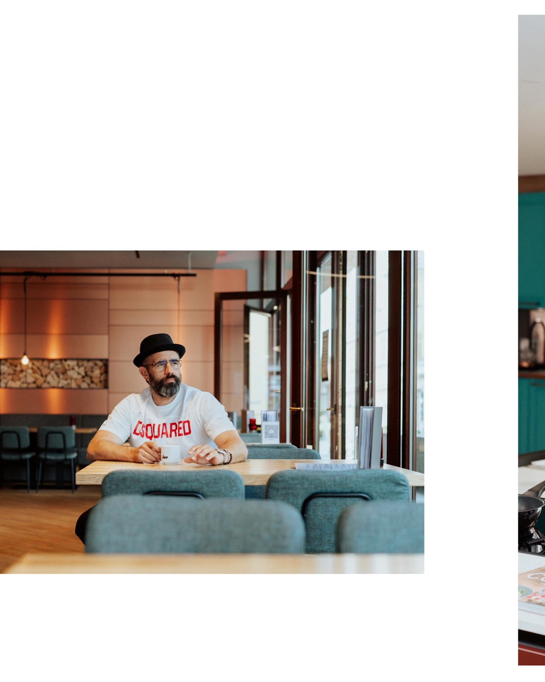 Environmental Portrait of Uwe Grauer in his restaurant Alexandre in Reutlingen captured by Lifestyle Business Photographer Nadine Wilmanns