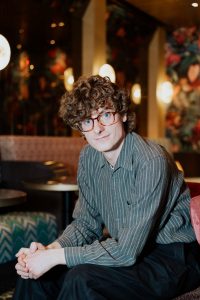 Portrait of Lewis Robertson fundraiser at SANE Charity in London photographed by Nadine Wilmanns