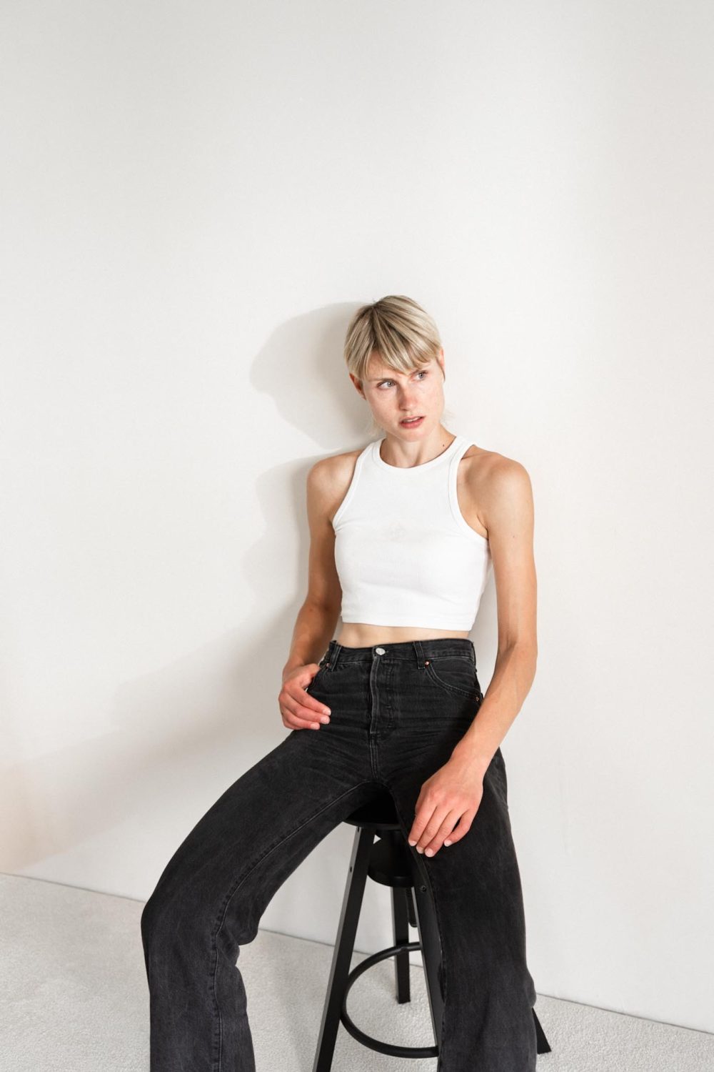 Model Katharina Dodik for Model digitals/polaroids in Metzingen in my studio